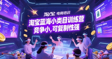 淘宝蓝海小类目训练营， 竞争小，可复制性强网络赚钱,项目资源网,副业资源网,兼职项目,网赚课程-副业赚钱-互联网创业-独家轻创IP大圣网创