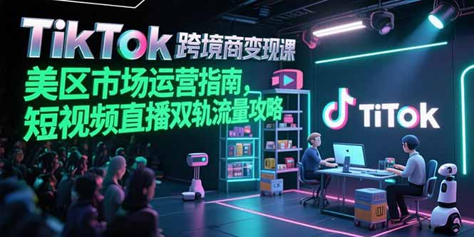 TikTok跨境电商变现课，美区市场运营指南，短视频直播双轨流量攻略网络赚钱,项目资源网,副业资源网,兼职项目,网赚课程-副业赚钱-互联网创业-独家轻创IP大圣网创