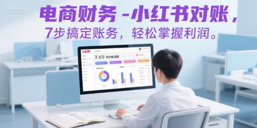 电商财务-小红书对账，7步搞定账务，轻松掌握利润网络赚钱,项目资源网,副业资源网,兼职项目,网赚课程-副业赚钱-互联网创业-独家轻创IP大圣网创