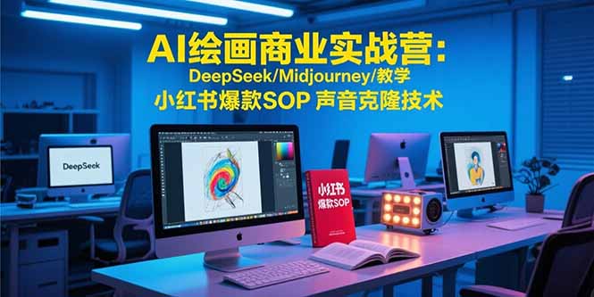 AI绘画商业实战营：DeepSeek/Midjourney/教学 小红书爆款SOP 声音克隆技术网络赚钱,项目资源网,副业资源网,兼职项目,网赚课程-副业赚钱-互联网创业-独家轻创IP大圣网创