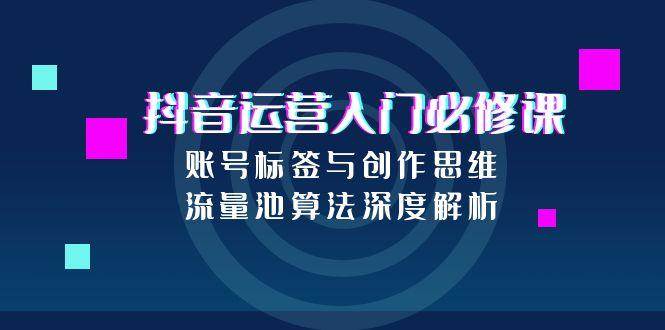 （15149期）抖音运营入门必修课，账号标签与创作思维，流量池算法深度解析网络赚钱,项目资源网,副业资源网,兼职项目,网赚课程-副业赚钱-互联网创业-独家轻创IP大圣网创