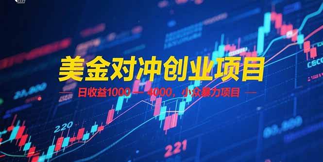 （15187期）美金对冲创业项目，日收益 1000 – 4000，小众暴力项目网络赚钱,项目资源网,副业资源网,兼职项目,网赚课程-副业赚钱-互联网创业-独家轻创IP大圣网创