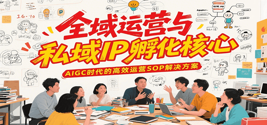 全域运营与私域IP孵化核心，AIGC时代的高效运营SOP解决方案网络赚钱,项目资源网,副业资源网,兼职项目,网赚课程-副业赚钱-互联网创业-独家轻创IP大圣网创