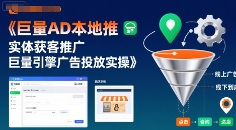 巨量AD本地推实体获客推广，巨量引擎广告投放实操网络赚钱,项目资源网,副业资源网,兼职项目,网赚课程-副业赚钱-互联网创业-独家轻创IP大圣网创