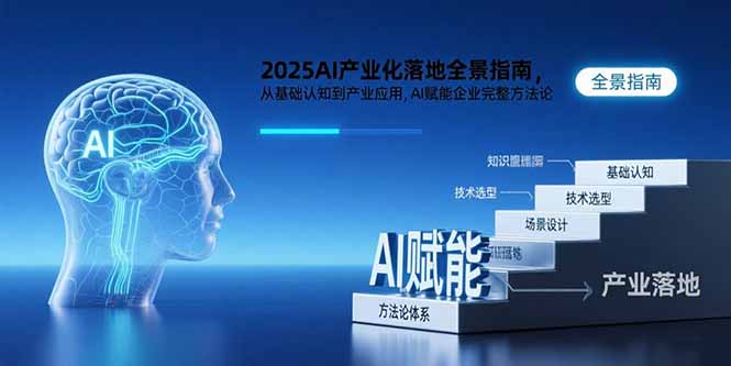 2025AI产业化落地全景指南，从基础认知到产业应用，AI赋能企业完整方法论网络赚钱,项目资源网,副业资源网,兼职项目,网赚课程-副业赚钱-互联网创业-独家轻创IP大圣网创