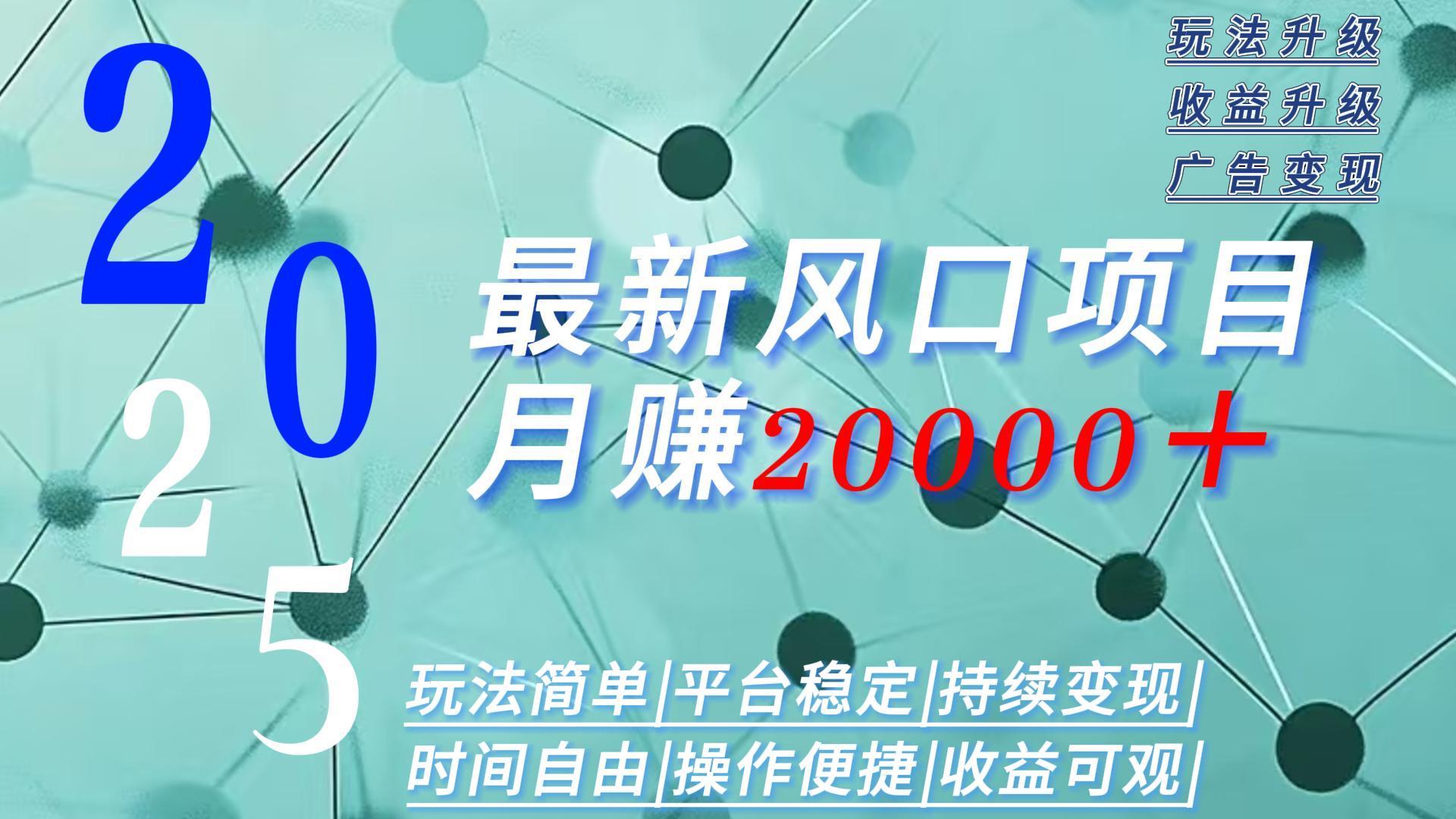 2025广告赛道新风口-月赚2W+玩法简单,时间自由网络赚钱,项目资源网,副业资源网,兼职项目,网赚课程-副业赚钱-互联网创业-独家轻创IP大圣网创