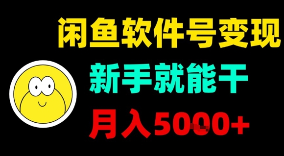 闲鱼软件号变现，新手就能干，月入5k+网络赚钱,项目资源网,副业资源网,兼职项目,网赚课程-副业赚钱-互联网创业-独家轻创IP大圣网创