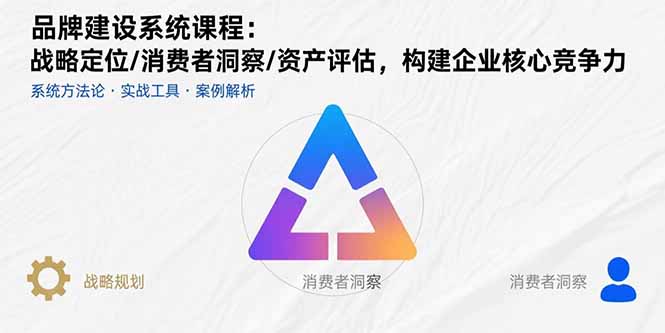 品牌建设系统课程：战略定位/消费者洞察/资产评估，构建企业核心竞争力网络赚钱,项目资源网,副业资源网,兼职项目,网赚课程-副业赚钱-互联网创业-独家轻创IP大圣网创