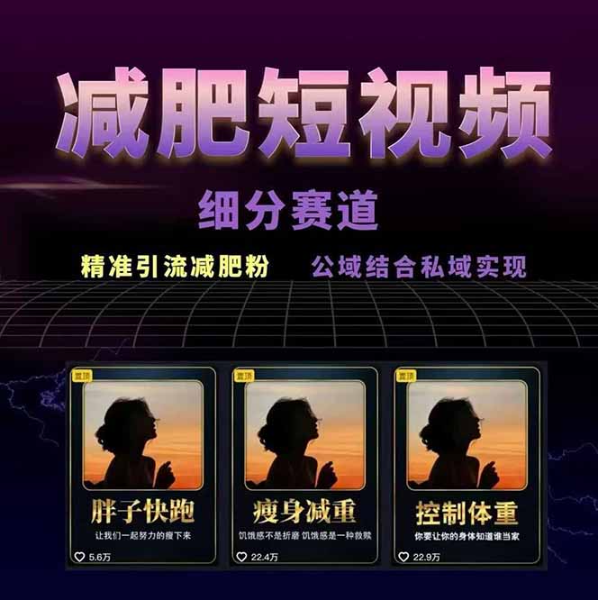 图片[1]网络赚钱,项目资源网,副业资源网,兼职项目,网赚课程-副业赚钱-互联网创业-独家轻创IP减肥短视频赛道运营课：素材准备-视频制作-引流变现全流程 (附素材网络赚钱,项目资源网,副业资源网,兼职项目,网赚课程-副业赚钱-互联网创业-独家轻创IP大圣网创