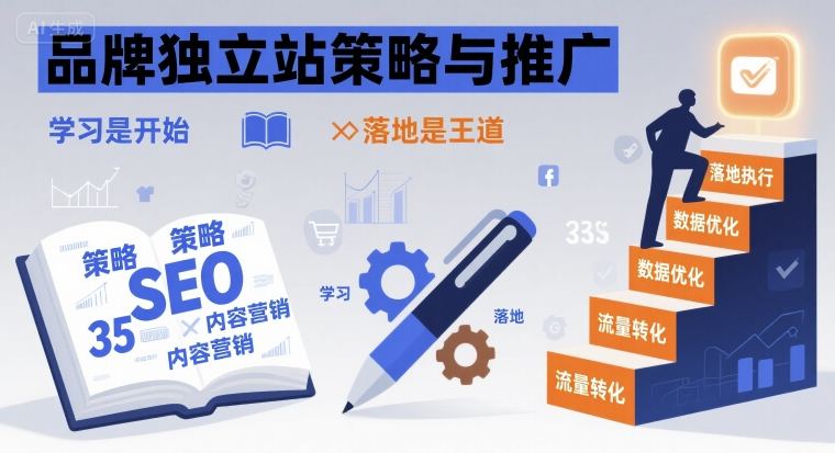 品牌独立站策略与推广，学习是开始，落地是王道网络赚钱,项目资源网,副业资源网,兼职项目,网赚课程-副业赚钱-互联网创业-独家轻创IP大圣网创