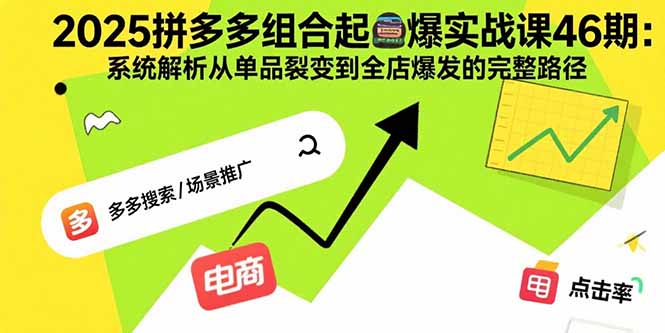 2025拼多多组合起爆实战课46期：系统解析从单品裂变到全店爆发的完整路径网络赚钱,项目资源网,副业资源网,兼职项目,网赚课程-副业赚钱-互联网创业-独家轻创IP大圣网创