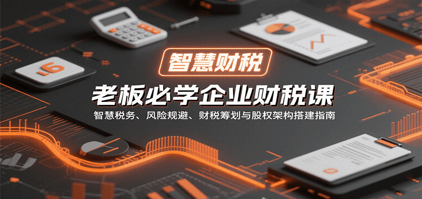 老板必学企业财税课：智慧税务、风险规避、财税筹划与股权架构搭建指南网络赚钱,项目资源网,副业资源网,兼职项目,网赚课程-副业赚钱-互联网创业-独家轻创IP大圣网创