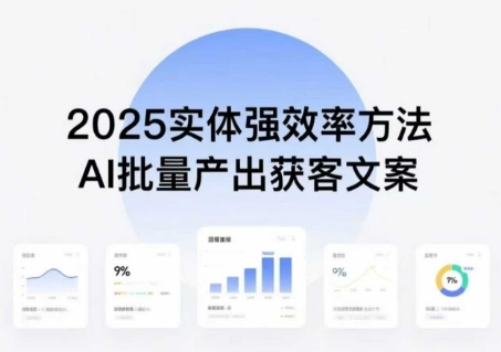 实体强效率方法：AI批量产出获客文案，2025年普通人拥抱AI，实现实体创收网络赚钱,项目资源网,副业资源网,兼职项目,网赚课程-副业赚钱-互联网创业-独家轻创IP大圣网创