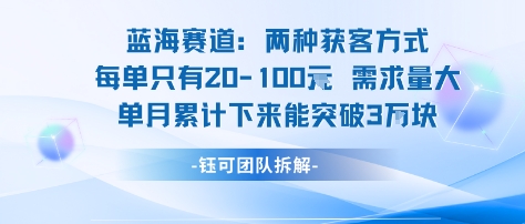 蓝海赛道：需求量大 单月累计下来能突破3W网络赚钱,项目资源网,副业资源网,兼职项目,网赚课程-副业赚钱-互联网创业-独家轻创IP大圣网创