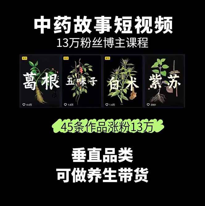 图片[2]网络赚钱,项目资源网,副业资源网,兼职项目,网赚课程-副业赚钱-互联网创业-独家轻创IP中药文化赛道：溯源故事开发，AI工具实战，平台运营，全方位解锁中医流量变现新路径网络赚钱,项目资源网,副业资源网,兼职项目,网赚课程-副业赚钱-互联网创业-独家轻创IP大圣网创