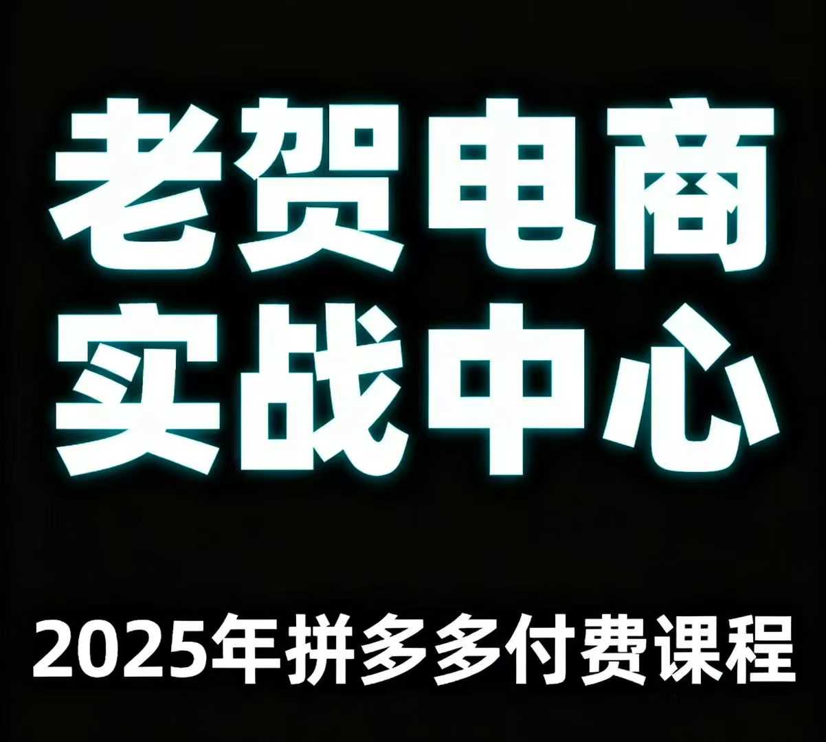 老贺电商2025年拼多多付费课程，用通俗易懂的方法告诉你多多怎么玩网络赚钱,项目资源网,副业资源网,兼职项目,网赚课程-副业赚钱-互联网创业-独家轻创IP大圣网创