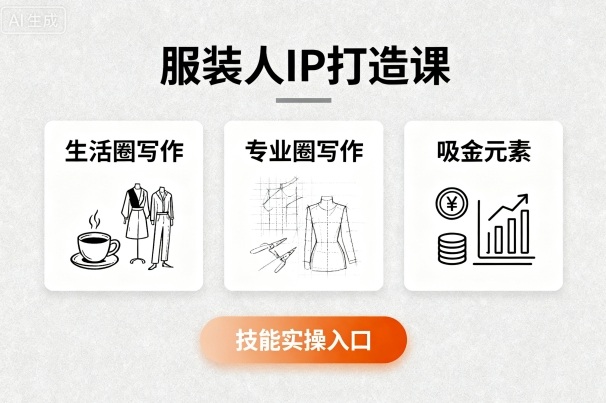 服装人IP打造课，文案创富+生活圈写作+专业圈写作+服装人专属+吸金元素+技能实操网络赚钱,项目资源网,副业资源网,兼职项目,网赚课程-副业赚钱-互联网创业-独家轻创IP大圣网创