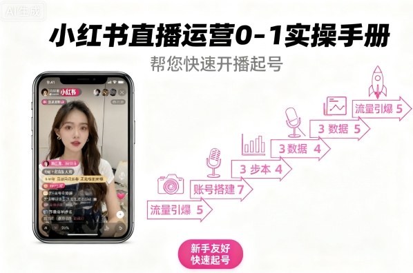 小红书直播运营0-1实操手册，帮您快速开播起号网络赚钱,项目资源网,副业资源网,兼职项目,网赚课程-副业赚钱-互联网创业-独家轻创IP大圣网创