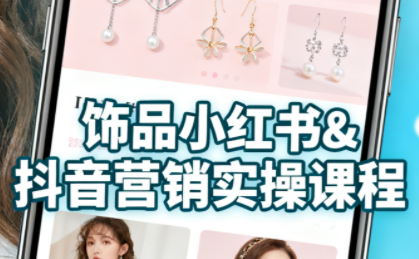 抖音+小红书饰品卖货：货源、开店、内容全教会网络赚钱,项目资源网,副业资源网,兼职项目,网赚课程-副业赚钱-互联网创业-独家轻创IP大圣网创