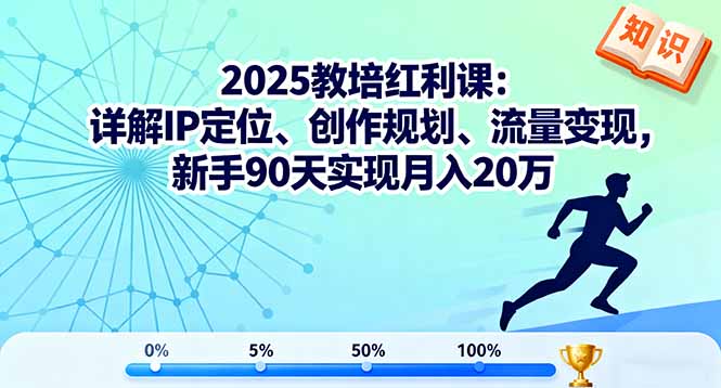 2025教培红利课:详解IP定位、创作规划、流量变现,新手90天实现月入20万网络赚钱,项目资源网,副业资源网,兼职项目,网赚课程-副业赚钱-互联网创业-独家轻创IP大圣网创