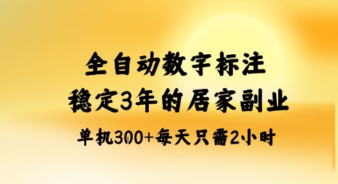 全自动数字标注，稳定3年的蓝海项目，居家也能矩阵开干的副业，单机日入3张+【揭秘】网络赚钱,项目资源网,副业资源网,兼职项目,网赚课程-副业赚钱-互联网创业-独家轻创IP大圣网创