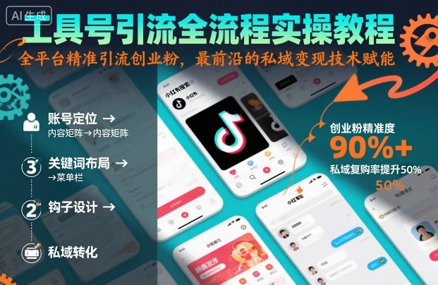 工具号引流全流程保姆级实操教程,全平台精准引流创业粉,最前沿的私域变现技术赋能网络赚钱,项目资源网,副业资源网,兼职项目,网赚课程-副业赚钱-互联网创业-独家轻创IP大圣网创