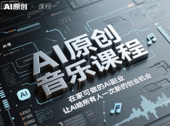 AI原创音乐课程,在家可做的Ai副业,让Ai给所有人一次新的创业机会网络赚钱,项目资源网,副业资源网,兼职项目,网赚课程-副业赚钱-互联网创业-独家轻创IP大圣网创
