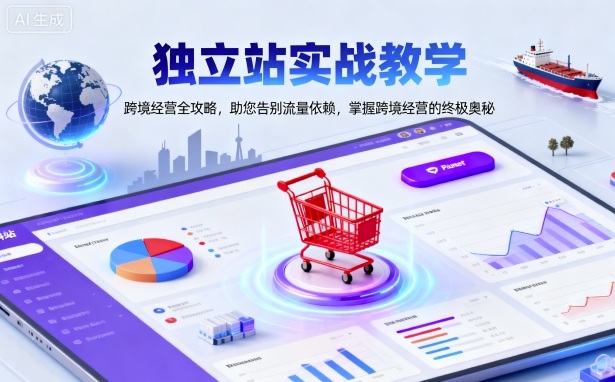 独立站实战教学,跨境经营全攻略,助您告别流量依赖,掌握跨境经营的终极奥网络赚钱,项目资源网,副业资源网,兼职项目,网赚课程-副业赚钱-互联网创业-独家轻创IP大圣网创