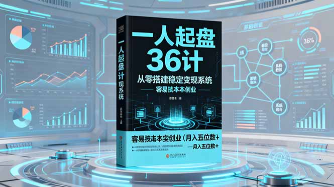 一人起盘36计：从零搭建稳定变现系统，实现低成本创业，月入五位数+网络赚钱,项目资源网,副业资源网,兼职项目,网赚课程-副业赚钱-互联网创业-独家轻创IP大圣网创