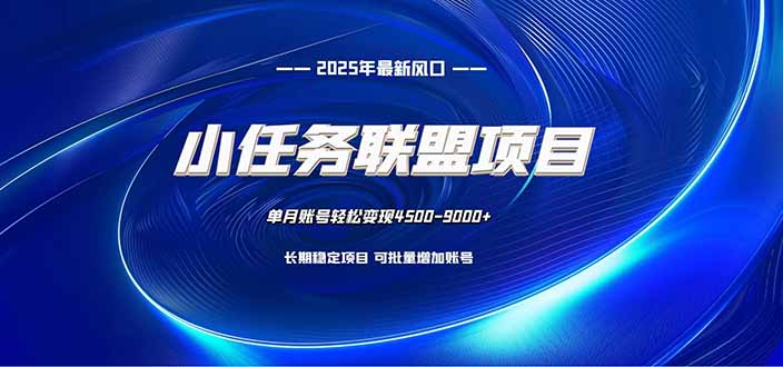 小任务联盟项目:一台电脑每天只需10分钟,轻松简单稳定网络赚钱,项目资源网,副业资源网,兼职项目,网赚课程-副业赚钱-互联网创业-独家轻创IP大圣网创