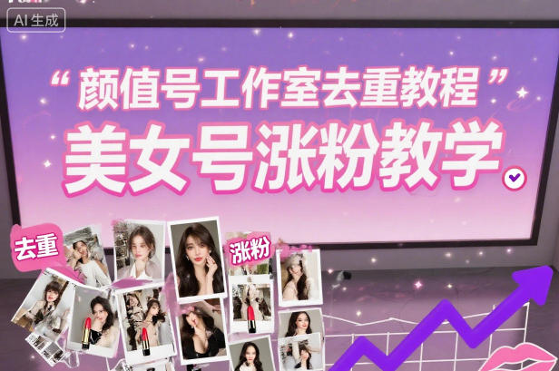 颜值号工作室去重教程,美女号涨粉教学