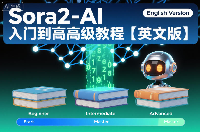 Sora2-AI入门到高级教程【英文版】网络赚钱,项目资源网,副业资源网,兼职项目,网赚课程-副业赚钱-互联网创业-独家轻创IP大圣网创