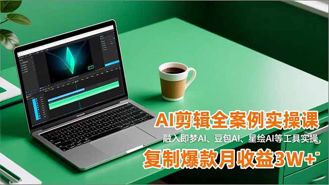 AI剪辑全案例实操课,融入即梦AI、豆包AI、星绘AI等工具实操,复制爆款月收益3W+网络赚钱,项目资源网,副业资源网,兼职项目,网赚课程-副业赚钱-互联网创业-独家轻创IP大圣网创
