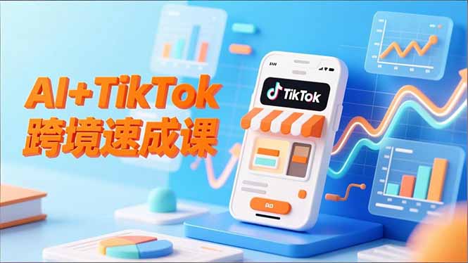 AI+TikTok跨境速成课,智能翻译、店铺定位、流程拆解,7天高效上线运营网络赚钱,项目资源网,副业资源网,兼职项目,网赚课程-副业赚钱-互联网创业-独家轻创IP大圣网创