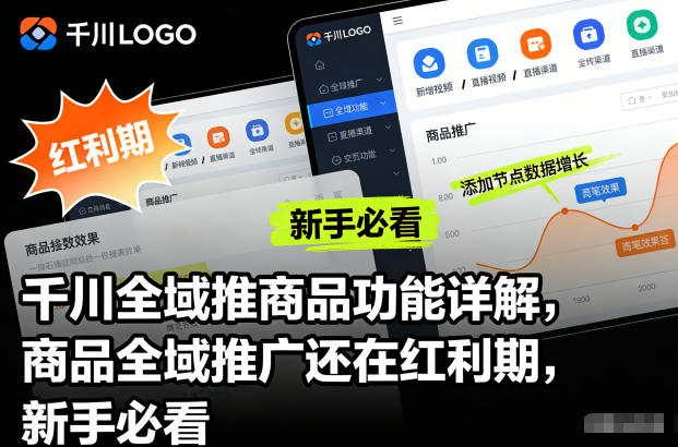千川全域推商品功能详解,商品全域推广还在红利期,新手必看网络赚钱,项目资源网,副业资源网,兼职项目,网赚课程-副业赚钱-互联网创业-独家轻创IP大圣网创