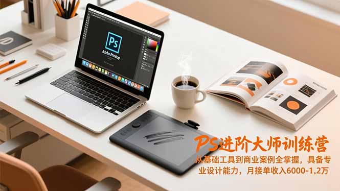 PS进阶大师训练营，从基础工具到商业案例全掌握，具备专业设计能力，月接单收入6000-1.2万网络赚钱,项目资源网,副业资源网,兼职项目,网赚课程-副业赚钱-互联网创业-独家轻创IP大圣网创