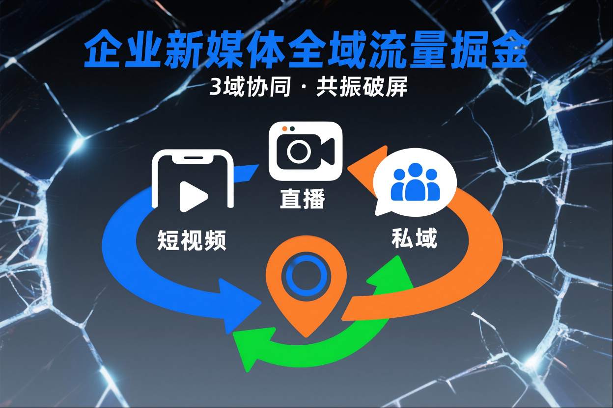 短视频全域商业模式,企业新媒体全域流量掘金,3域协同,共振破屏,短视频-直播-私域-地域网络赚钱,项目资源网,副业资源网,兼职项目,网赚课程-副业赚钱-互联网创业-独家轻创IP大圣网创