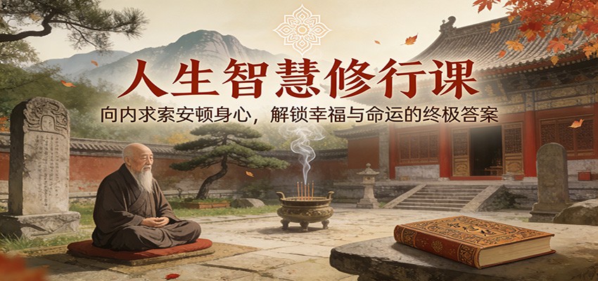 人生智慧修行课：向内求索安顿身心，解锁幸福与命运的终极答案网络赚钱,项目资源网,副业资源网,兼职项目,网赚课程-副业赚钱-互联网创业-独家轻创IP大圣网创