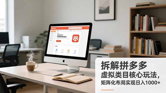 拆解拼多多虚拟类目核心玩法，矩阵化布局实现日入1000+网络赚钱,项目资源网,副业资源网,兼职项目,网赚课程-副业赚钱-互联网创业-独家轻创IP大圣网创