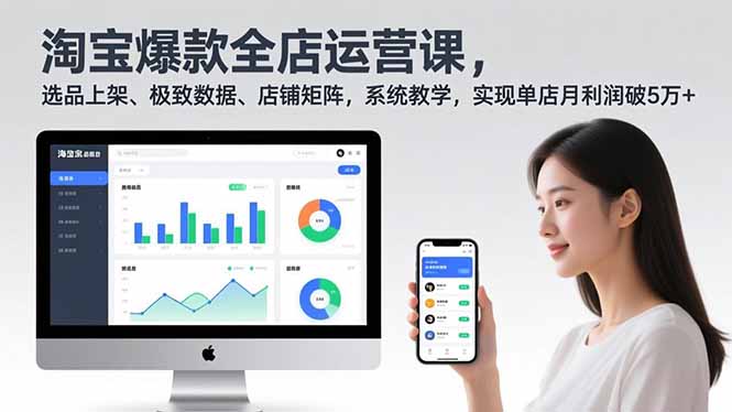 淘宝爆款全店运营课2.0，选品上架、极致数据、店铺矩阵，系统教学，实现单店月利润破5万+网络赚钱,项目资源网,副业资源网,兼职项目,网赚课程-副业赚钱-互联网创业-独家轻创IP大圣网创