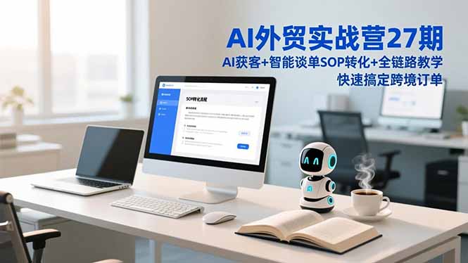 AI外贸实战营27期，AI获客+智能谈单+SOP转化+全链路教学，快速搞定跨境订单网络赚钱,项目资源网,副业资源网,兼职项目,网赚课程-副业赚钱-互联网创业-独家轻创IP大圣网创