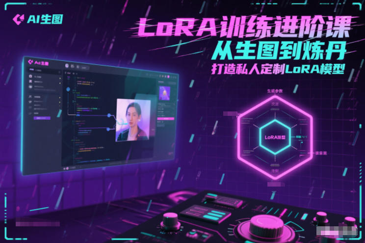 LoRA训练进阶课，从生图到炼丹，打造私人定制LoRA模型网络赚钱,项目资源网,副业资源网,兼职项目,网赚课程-副业赚钱-互联网创业-独家轻创IP大圣网创