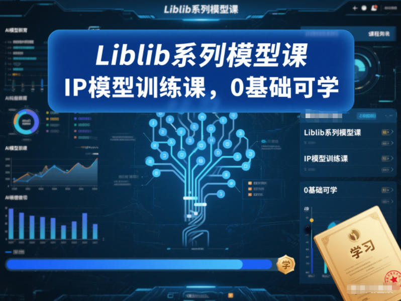Liblib系列模型课，IP模型训练课，0基础可学网络赚钱,项目资源网,副业资源网,兼职项目,网赚课程-副业赚钱-互联网创业-独家轻创IP大圣网创