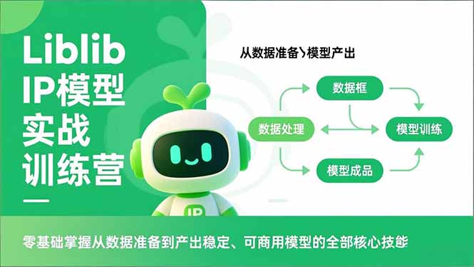 Liblib IP模型实战训练营，零基础掌握从数据准备到产出稳定、可商用模型的全部核心技能网络赚钱,项目资源网,副业资源网,兼职项目,网赚课程-副业赚钱-互联网创业-独家轻创IP大圣网创