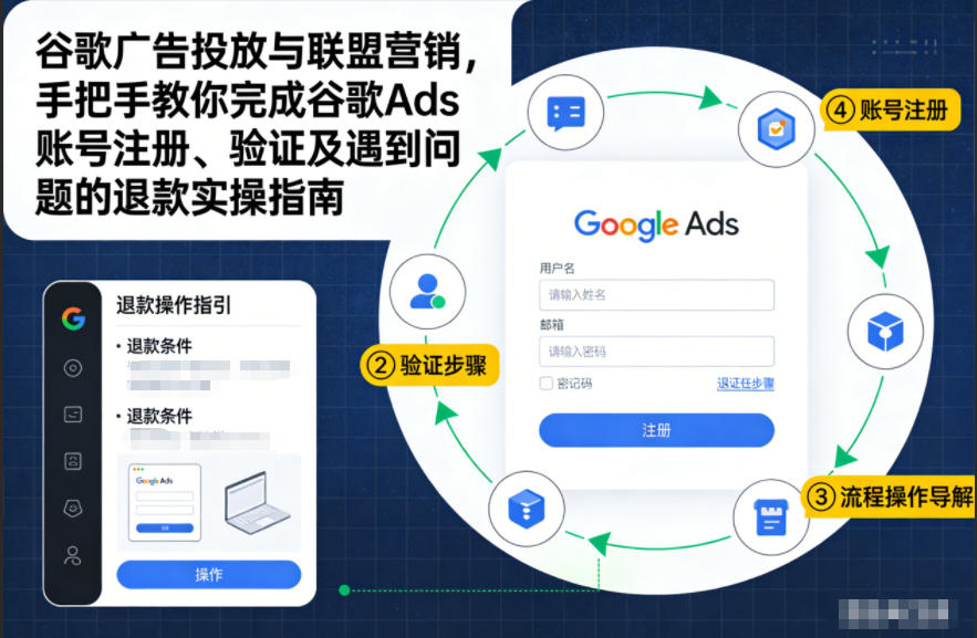 谷歌广告投放与联盟营销，手把手教你完成谷歌Ads账号注册、验证及遇到问题的退款实操指南网络赚钱,项目资源网,副业资源网,兼职项目,网赚课程-副业赚钱-互联网创业-独家轻创IP大圣网创