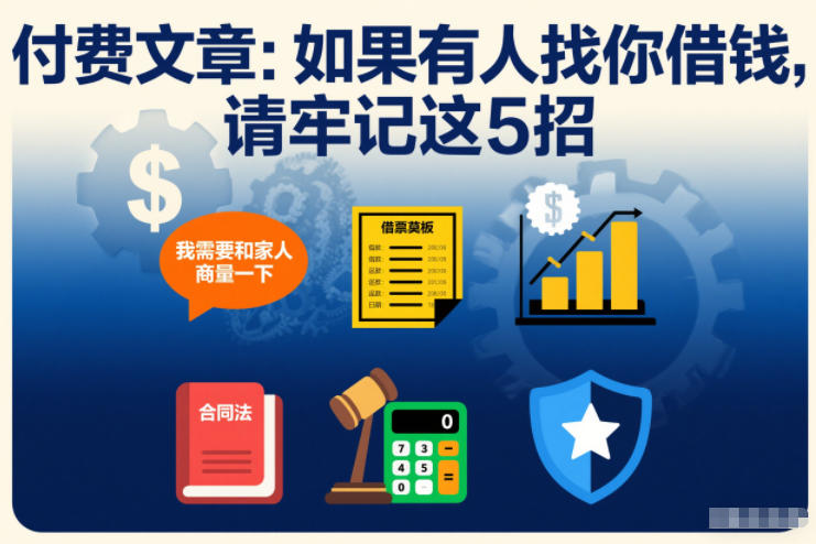 付费文章：如果有人找你借钱，请牢记这5招网络赚钱,项目资源网,副业资源网,兼职项目,网赚课程-副业赚钱-互联网创业-独家轻创IP大圣网创