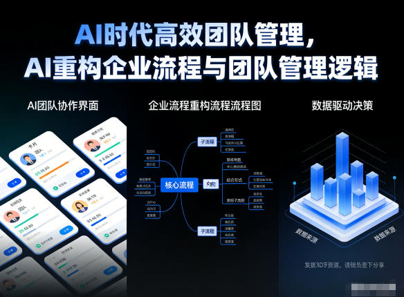 AI时代高效团队管理，AI重构企业流程与团队管理逻辑网络赚钱,项目资源网,副业资源网,兼职项目,网赚课程-副业赚钱-互联网创业-独家轻创IP大圣网创