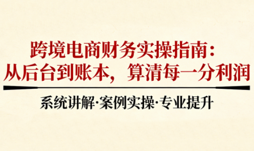 2025跨境电商财务实操指南网络赚钱,项目资源网,副业资源网,兼职项目,网赚课程-副业赚钱-互联网创业-独家轻创IP大圣网创