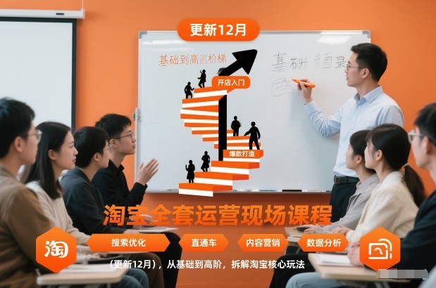淘宝全套运营现场课程(更新12月)，从基础到高阶，拆解淘宝核心玩法网络赚钱,项目资源网,副业资源网,兼职项目,网赚课程-副业赚钱-互联网创业-独家轻创IP大圣网创