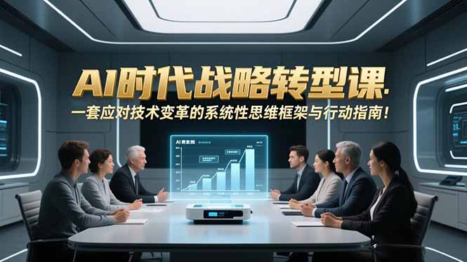 AI时代战略转型课：一套应对技术变革的系统性思维框架与行动指南！网络赚钱,项目资源网,副业资源网,兼职项目,网赚课程-副业赚钱-互联网创业-独家轻创IP大圣网创